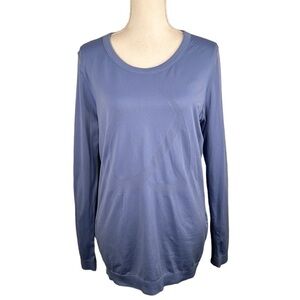 Athletic Workout Blue Long Sleeve Lightweight Top Size XL